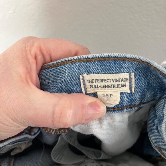 Madewell The Perfect Vintage Full-Length Jeans Light Wash Denim SIze 25P - Picture 4 of 13